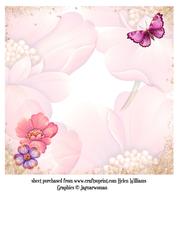Butterfly & Flowers 8x8inch Insert