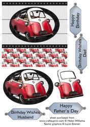 Old Red Car Step by Step