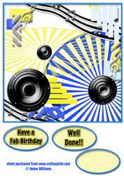 Music & Speakers Card Topper