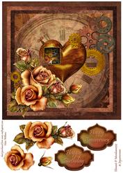 Steampunk Hearts & Flowers Step by Step