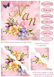 Nan Pink Flowers & Butterfly Corner Stacker