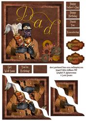 Steampunk Dog Corner Stacker for Dad