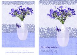 Californian Bluebells & Lace Quick Card