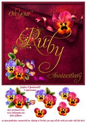 Ruby Anniversary Pansy Step by Step