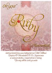 Ruby Wedding Anniversary Topper