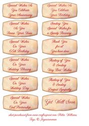 Rosy Glow Captions to Fit 6inch Bottom Stacker Sheet