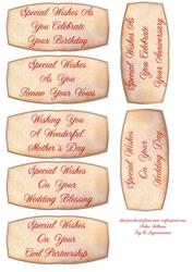 Rosy Glow Captions to Fit 8x8inch Topper