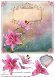 Stargazer Lily Dreams 8x8inch Step by Step