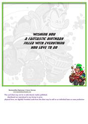 Quad Bike Maximum Mud Insert Birthday 8x8 Inch