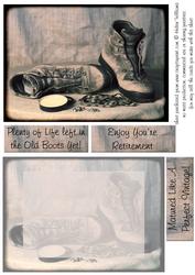 Old Walking Boots 7x5inch Topper