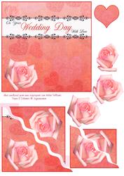 Hearts & Flowers Wedding Corner Stacker