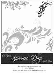 Black Swirls Insert 8x8inch