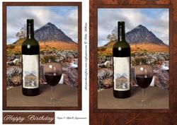 Bottle of Red Wine & Mountain Topper