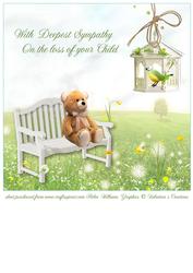 Deepest Sympathy Teddy Loss of a Child Topper