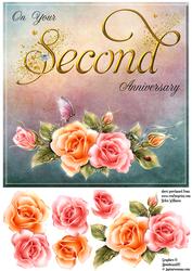 Rosy Glow Second Anniversary Step by Step