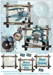 Vintage Inspired Planes & Automobiles in Teal