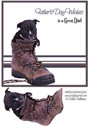 Pup in Boot Father's Day Card