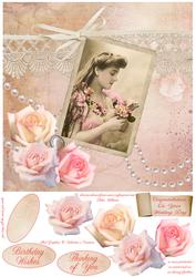 Victorian Lace & Flowers 8x8inch Step by Step