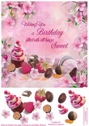 All Things Sweet Chocolate Pink 8x8inch Step by Step