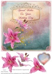 Stargazer Lily Wedding Day 8x8inch Card Front