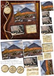 A Scenic Walk Scottish Mountain 6inch Triple Pyramid