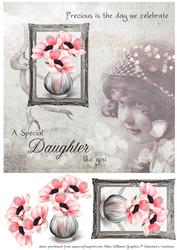 Vintage Anemone Daughter Like You 8x8inch Step by Step