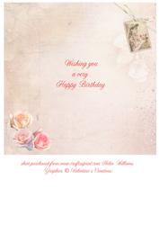 Victorian Lace & Flowers 8x8inch Insert Birthday