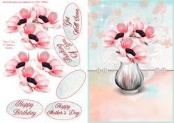 Pink Anemone Blush A5 Step by Step