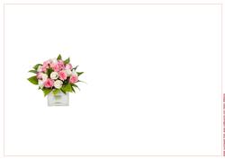 Pink & White Rose Posy Insert Ink Saving