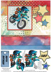 Dirt Bike 8x8inch Step by Step
