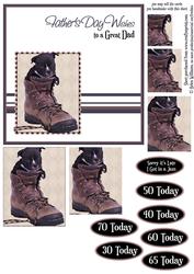 Pup in Boot 6inch Pyramid Father's Day