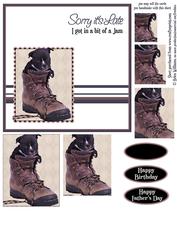 Pup in Boot Sorry It's Late 6inch Pyramid