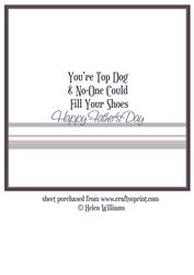 Brown Father's Day Insert to Match Pup in Boot