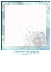 Teal Cogs Insert 8x8inch