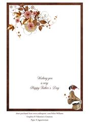 Vintage Gramophone 7x5inch Insert Father's Day