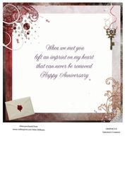 Letters of Love Insert Anniversary