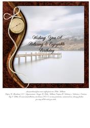 Swirl Border & Compass Scenic Insert 8x8inch Birthday