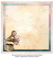 Anemone Cameo & Pearls Gramophone 8x8inch Insert