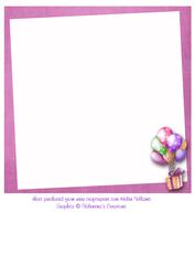 Birthday Balloons 8x8in Insert