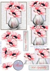 Pink Anemone & Lace Panel Pyramid & Step by Step