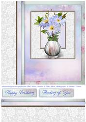 Lilac Anemone & Lace 8x8inch Topper