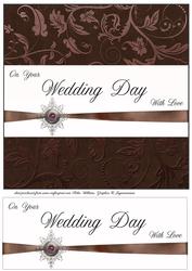 Bronze Scroll Wedding Topper 8x8inch