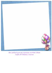 Birthday Balloons on Blue 8x8insert