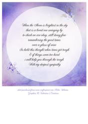 Anemone Moon Sympathy Insert 8x8inch Glass of Wine 2