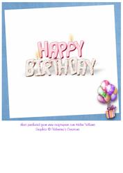 Birthday Balloons Insert 8x8inch