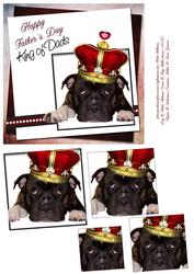 Staffie King of Dads 6inch Pyramid Father's Day