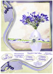 Bluebell & Ribbons Dual Option Swirl Border 8x8inch