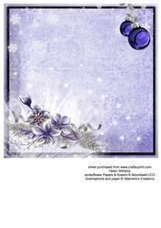 Winter Flowers in Purple 8x8inch Insert