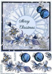 Winter Flowers & Lace 8x8inch Step by Step