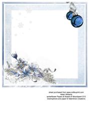 Winter Flowers Ink Saving Insert 8x8inch